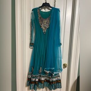 Anarkali Salwar Kameez Readymade Pakistani Indian Party Wear Gown suit 3 piece S